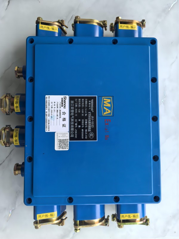 申瓯JHH-VDM011-16矿用双回路线路保护器接线盒图 申瓯JHH-VDM011-16矿用双回路线路保护器接线盒图
